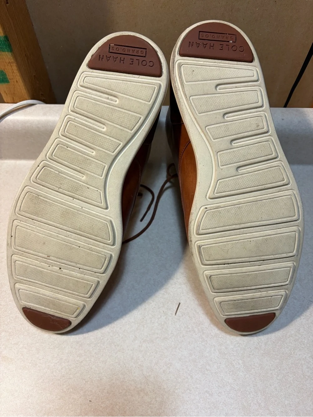 Cole Haan Classic Brown Leather Lace-Up Boots